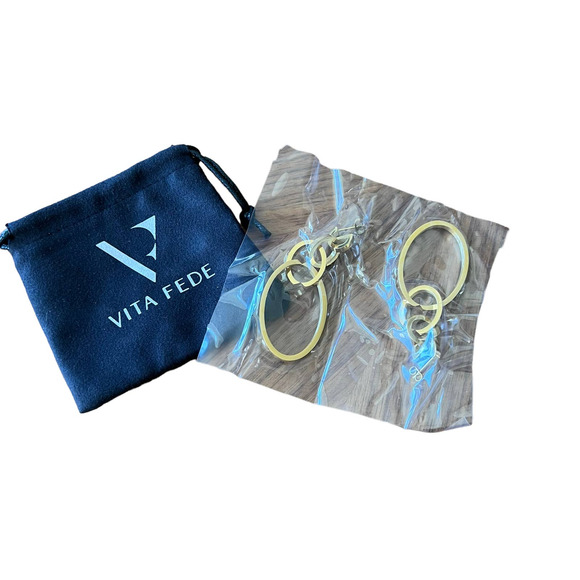 VITA FEDE Cassio 10-Way Modular Earrings in Gold NWT - Picture 6 of 7